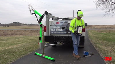 3M DBI-SALA Confined Space 5-Piece Davit System with Winch - Long Reach - 60 ft Stainless Steel Cable - 8301109