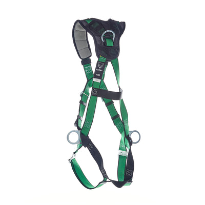 MSA V-FORM+ Harness w/Back, Front & Side D-Rings - Quick Connect Leg Straps - Standard - 10206145