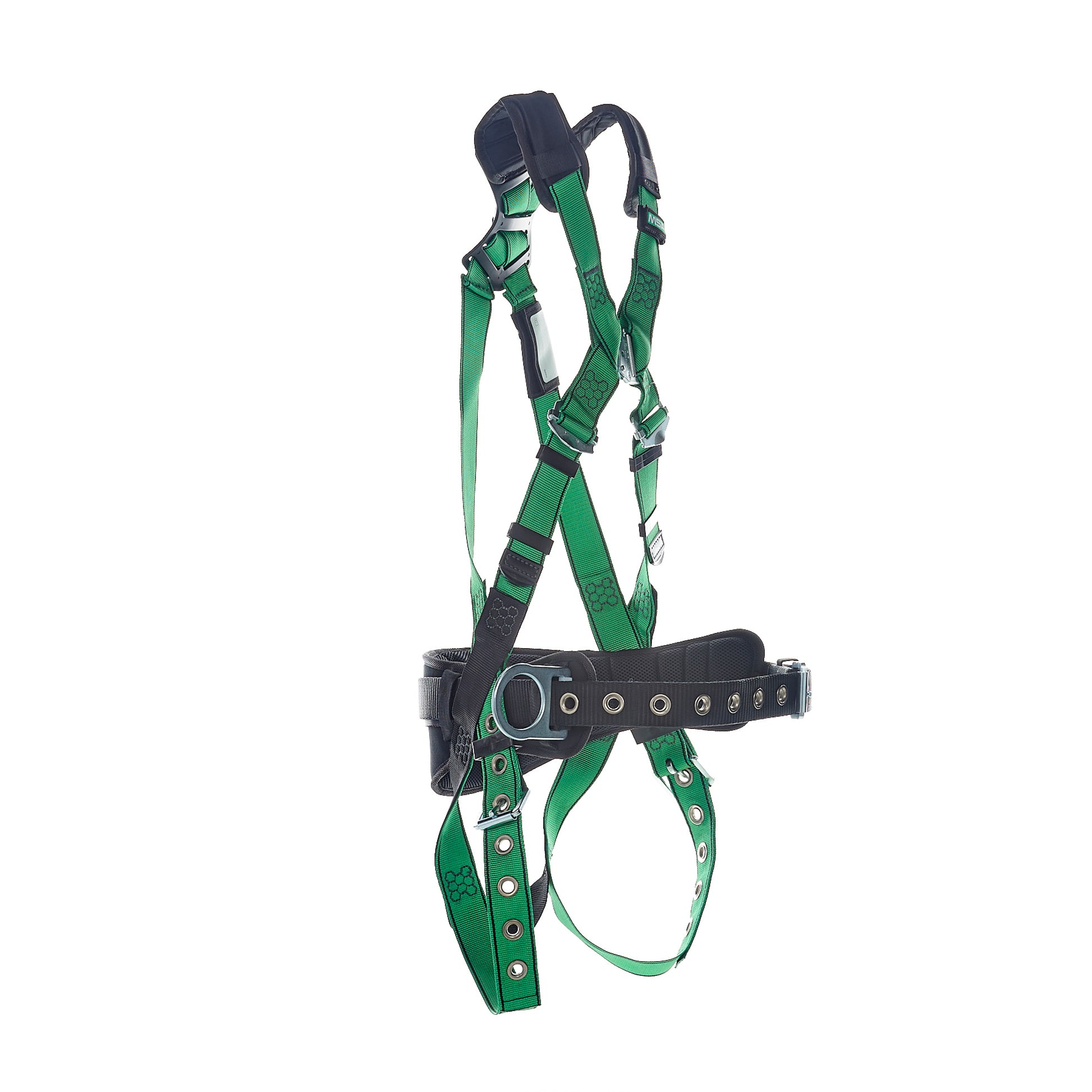 MSA V-FORM Construction Harness w/Back & Side D-Rings - Tongue Buckle Leg Straps Quick Connect Chest Buckle - Shoulder Padding - Standard - 10207734