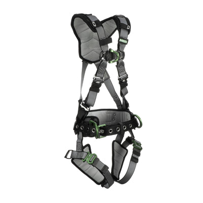 MSA V-FIT Construction Harness w/Back & Side D-Rings - Quick-Connect Leg Straps - Shoulder & Leg Padding - Extra Small - 10195164