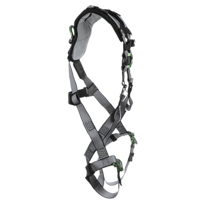 MSA V-FIT Harness w/Back & Front D-Rings - Quick-Connect Leg Straps - Shoulder Padding - Extra Small - 10194673