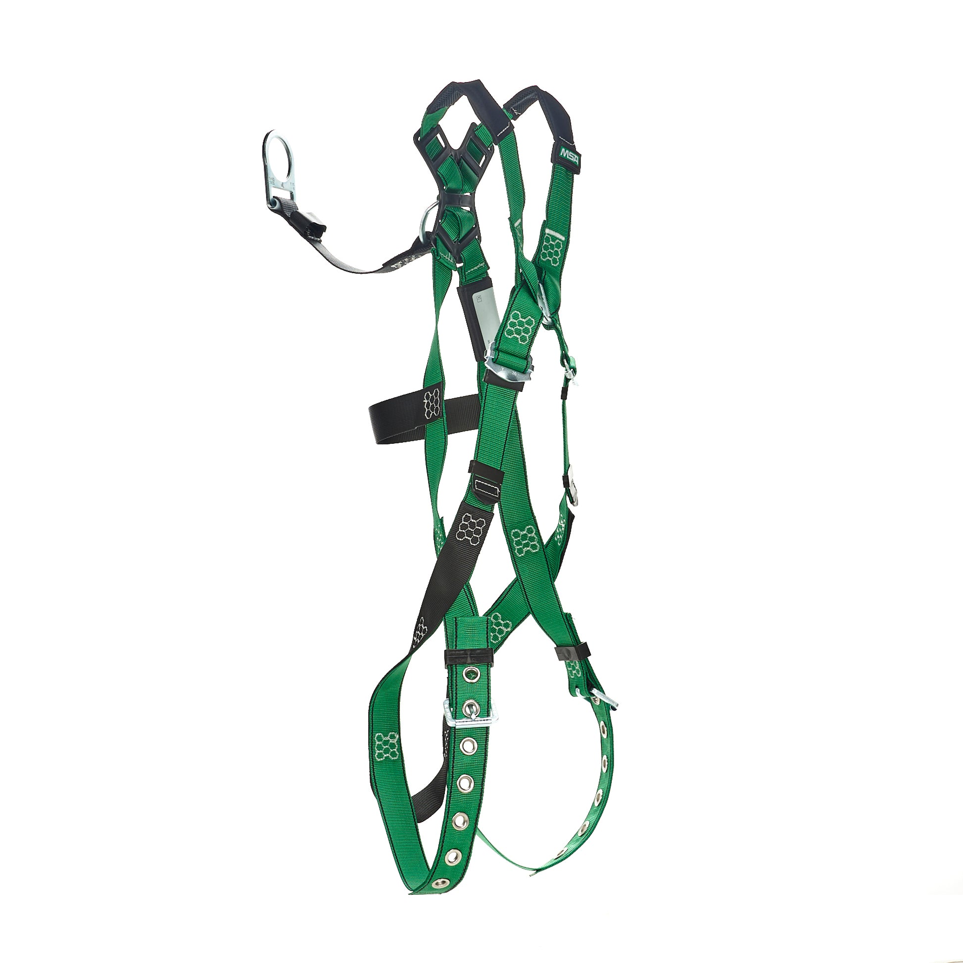 MSA V-FORM Harness w/Back D-Ring with D-Ring Extender - Tongue Buckle Leg Straps Quick Connect Chest Buckle - Extra Small - 10208274