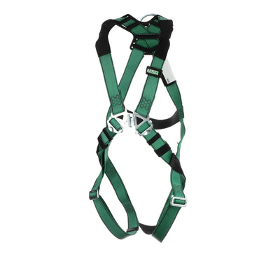 MSA V-FORM Harness w/Back D-Ring - Qwik-Fit Leg Straps - Super Extra Large - 10197198