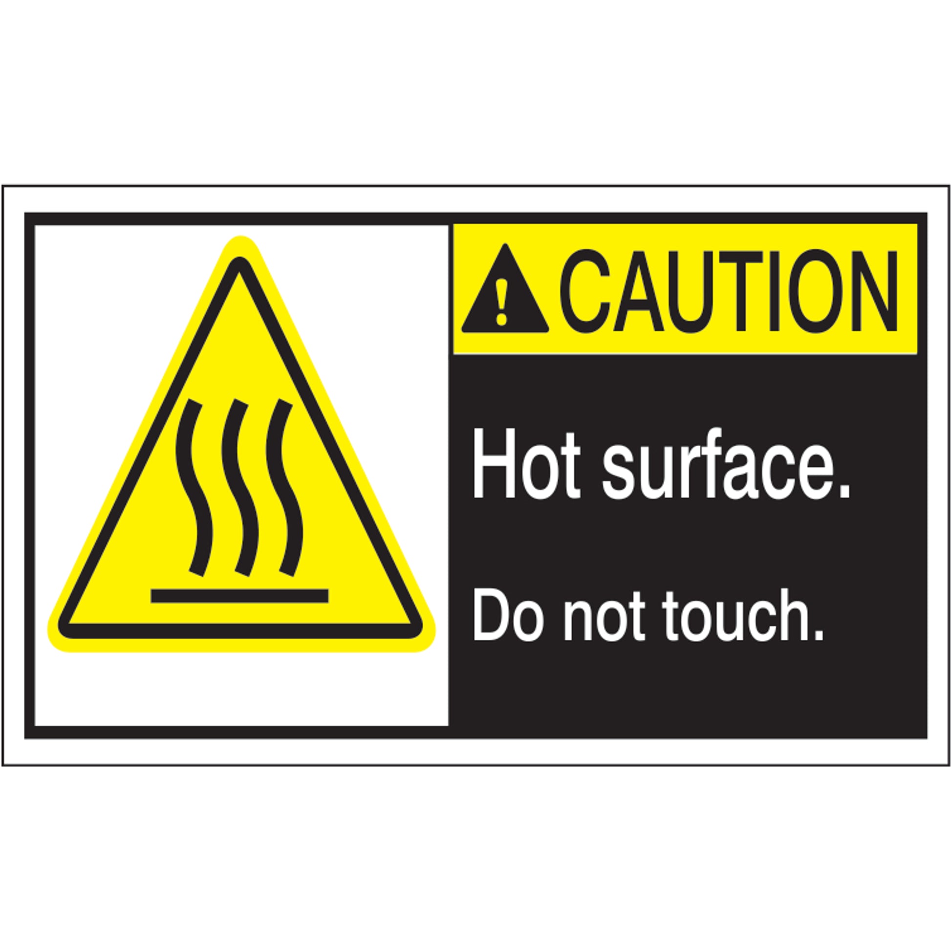 ANSI HEADER HOT SURFACE. DO NOT TOUCH. - ANSI HEADER HOT SURFACE. DO NOT TOUCH., 3X5, Adhesive Vinyl