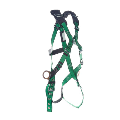 MSA V-FORM Harness w/Back, Front & Side D-Rings - Tongue Buckle Leg Straps Quick Connect Chest Buckle - Extra Large - 10206071