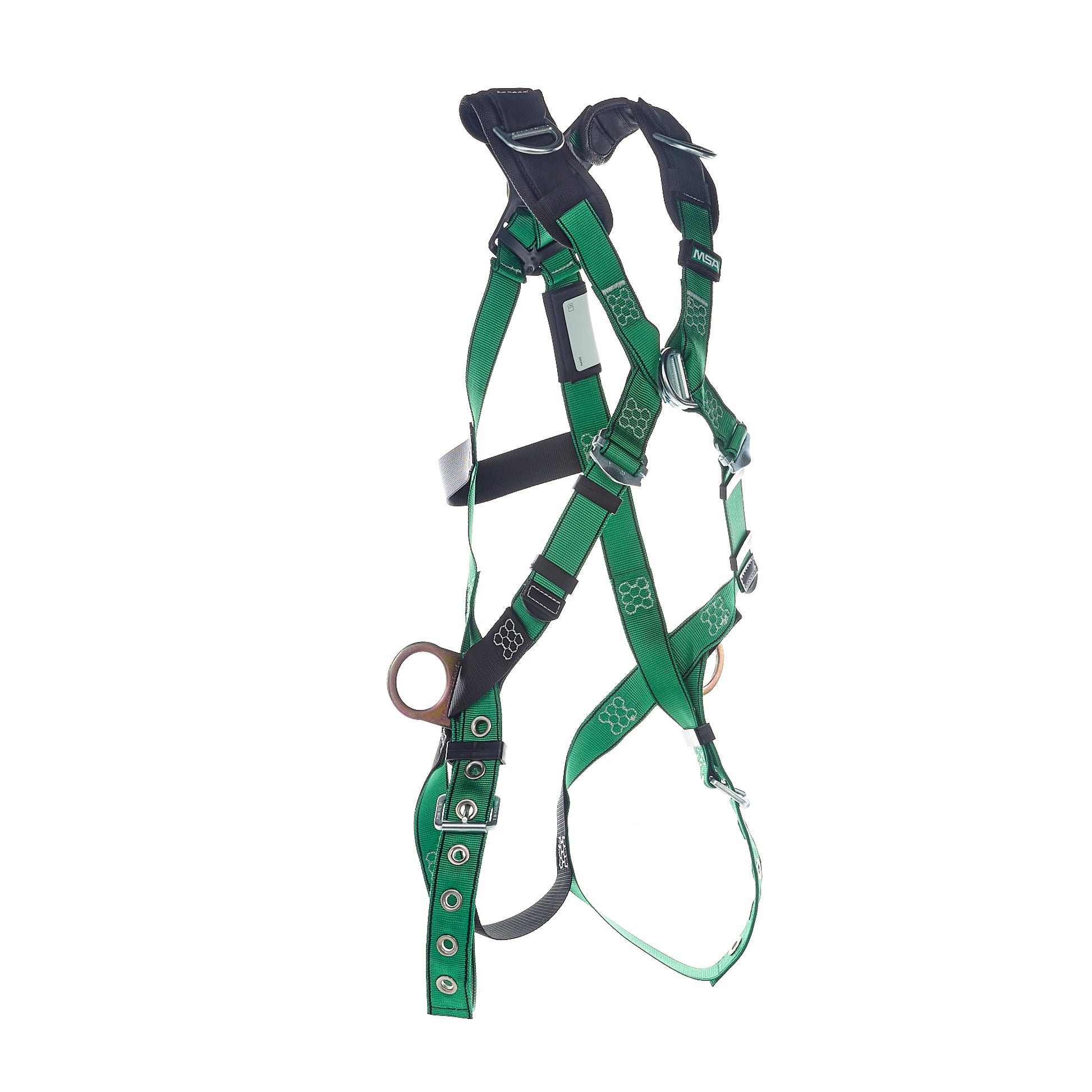 MSA V-FORM Harness w/Back, Front, Side & Shoulder D-Rings - Tongue Buckle Leg Straps Quick Connect Chest Buckle - Standard - 10206074