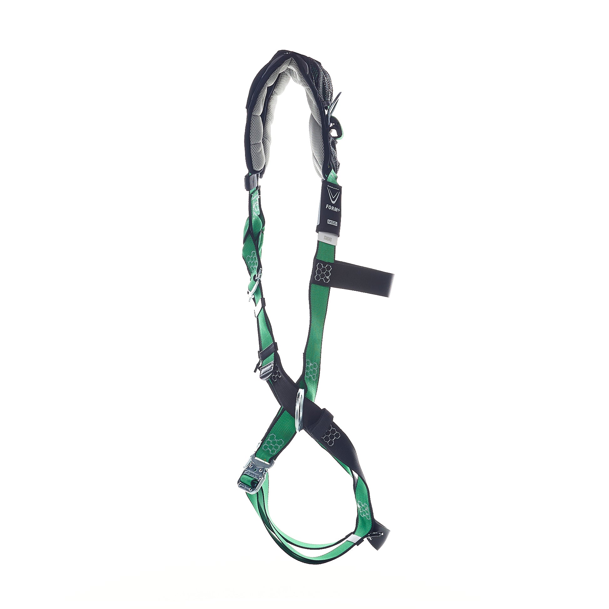 MSA V-FORM+ Harness w/Back, Front & Side D-Rings - Quick Connect Leg Straps - Super Extra Large - 10206147