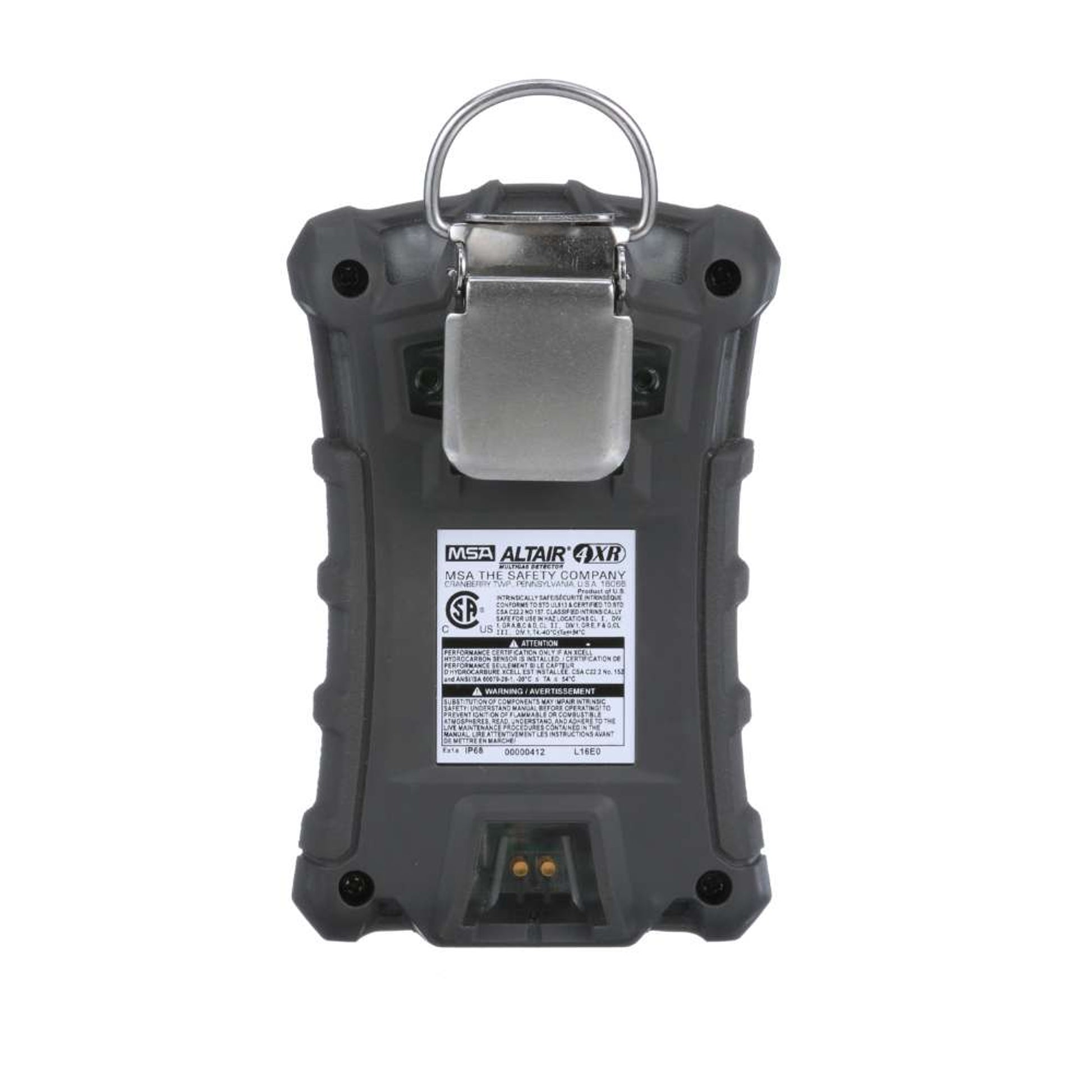 MSA ALTAIR 4XR Multigas Detector back
