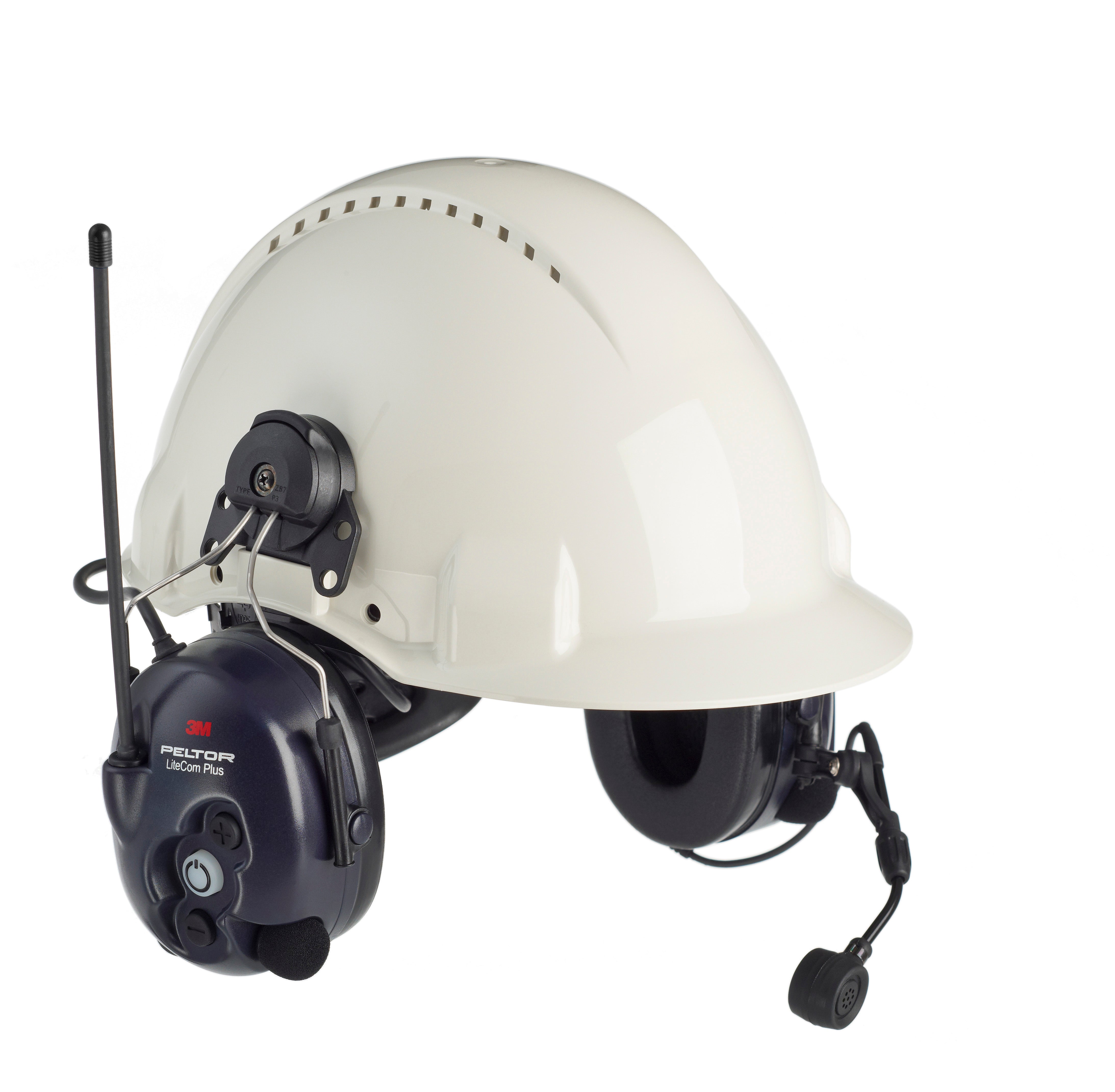 3M PELTOR LiteCom FRS Headset - Hard Hat Attached - MT53H7P3E4602-NA