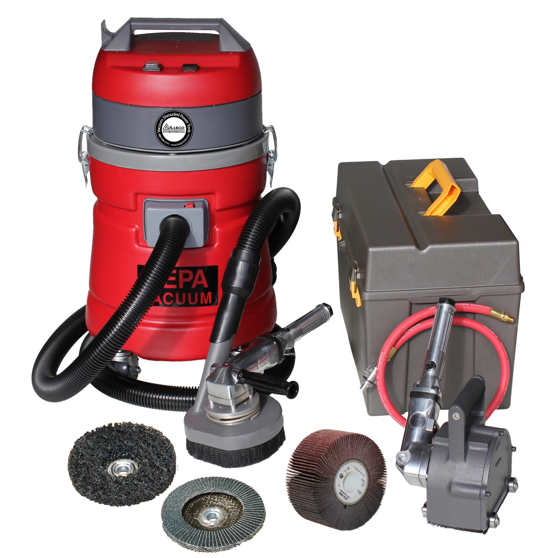 Aargo Air Powered Residential Contractor Wood Kit with Hepa Vac - 904171RC
