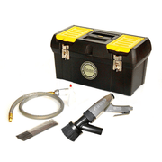 Aargo Heavy Duty 3mm Pistol Grip Air Powered Needle Gun Kit With Dust collector Shroud, Whip Assembly and Extra Brush Assembly  - 904176