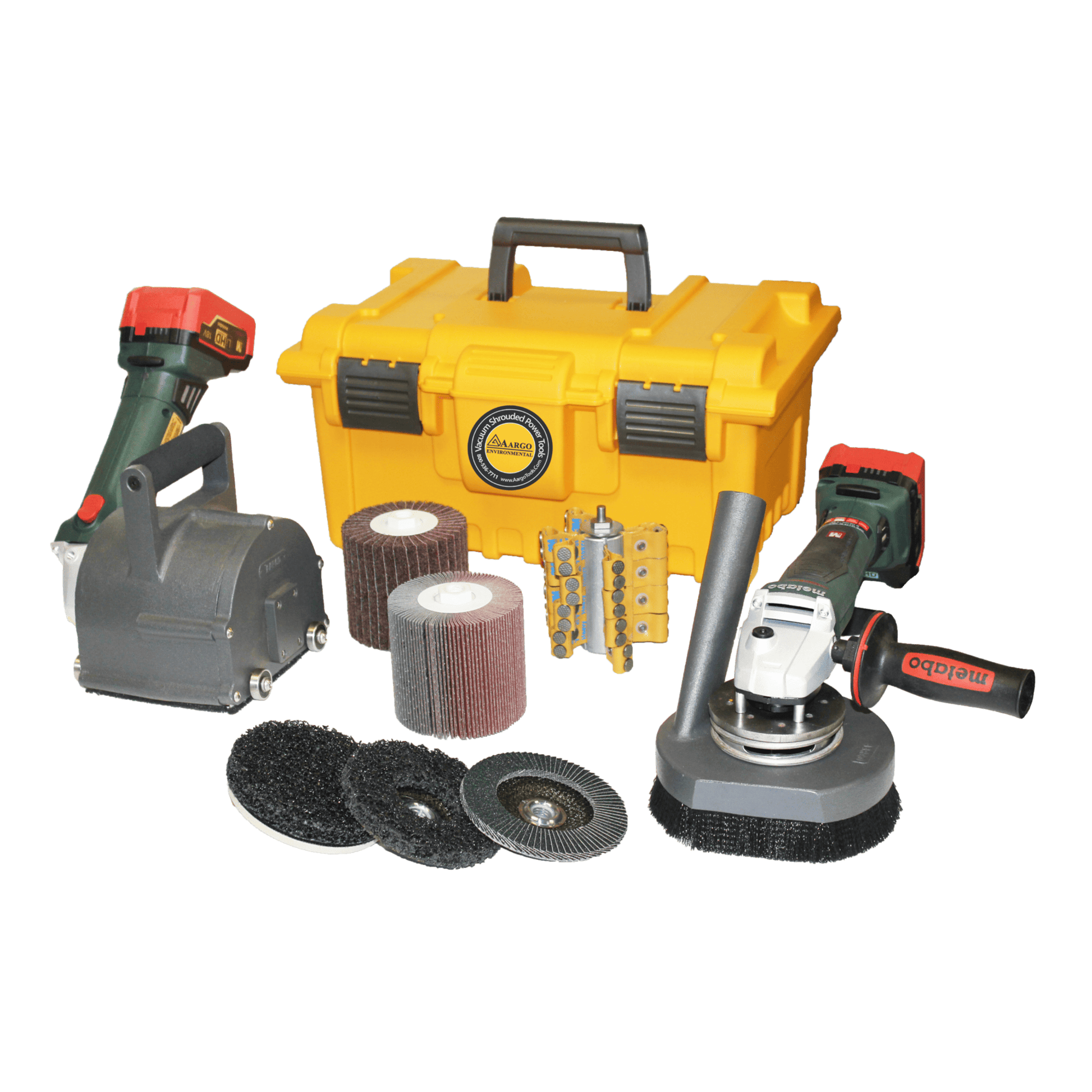 Aargo Cordless 4 inch Rotopeen Kit with 5 inch Sander Kit - 904186