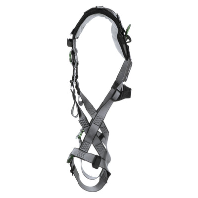 MSA V-FIT Harness w/Back & Front D-Rings - Quick-Connect Leg Straps - Shoulder Padding - Super Extra Large - 10194862