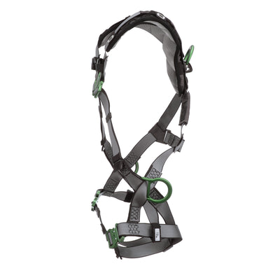 MSA V-FIT Harness w/Back & Side D-Rings - Quick-Connect Leg Straps - Shoulder Padding - Extra Large - 10194874
