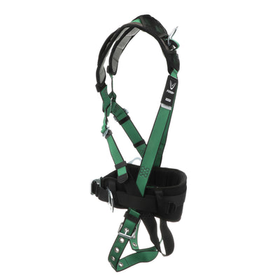 MSA V-FORM+ Construction Harness w/Back & Side D-Rings - Tongue Buckle Leg Straps - Shoulder Padding - Extra Large - 10206162