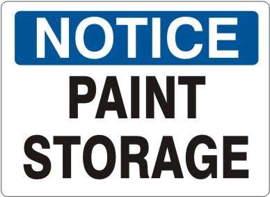 PAINT STORAGE - NOTICE SIGN