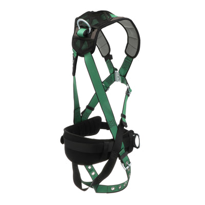 MSA V-FORM+ Construction Harness w/Back & Side D-Rings - Tongue Buckle Leg Straps - Shoulder Padding - Super Extra Large - 10206163