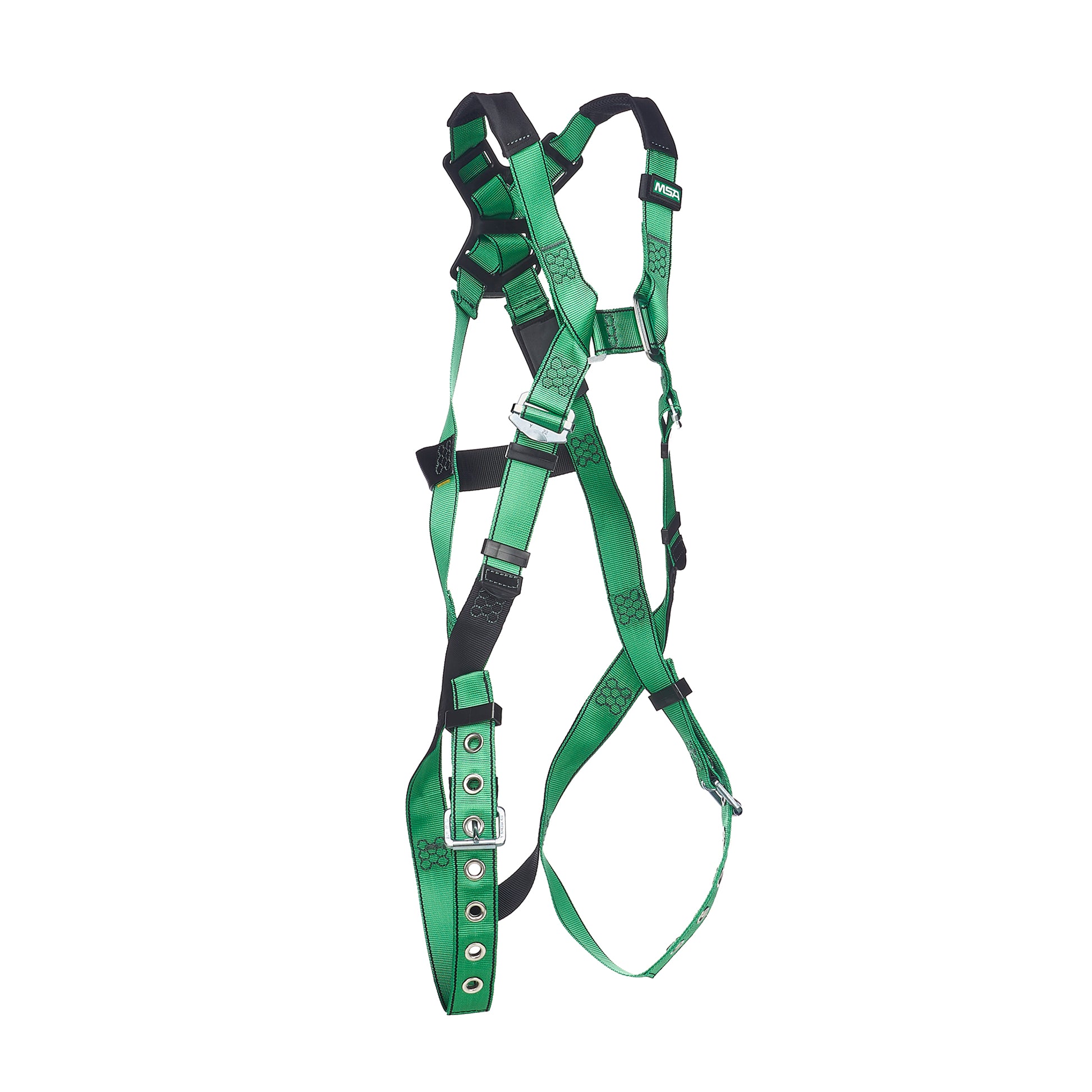 MSA V-FORM Harness w/Back D-Ring - Tongue Buckle Leg Straps Quick Connect Chest Buckle - Standard - 10206058