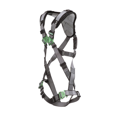 MSA V-FIT Harness w/Back D-Ring - Quick-Connect Leg Straps - Shoulder Padding - Extra Large - 10194671