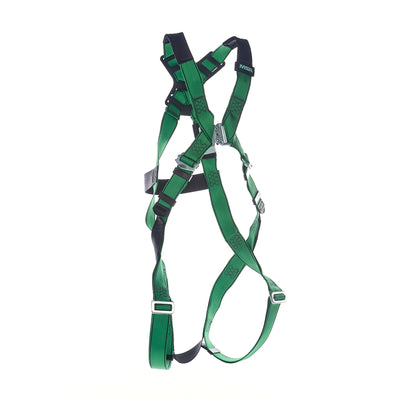 MSA V-FORM Harness w/Back D-Ring - Qwik-Fit Leg Straps Quick Connect Chest Buckle - Extra Large - 10207731