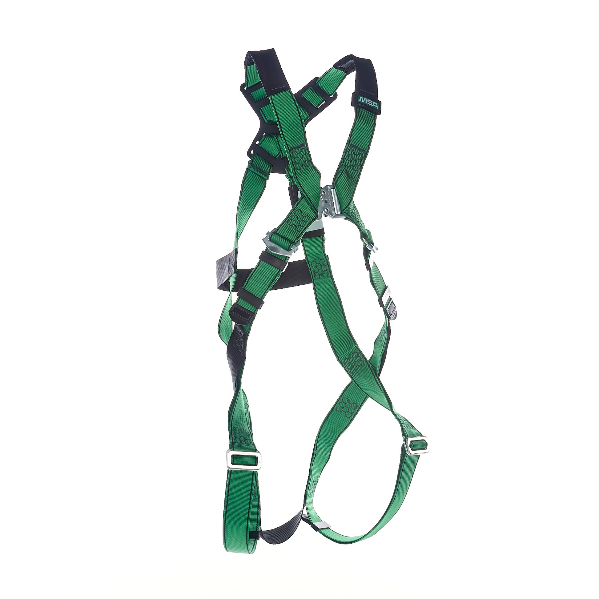 MSA V-FORM Harness w/Back D-Ring - Qwik-Fit Leg Straps Quick Connect Chest Buckle - Extra Small - 10207679