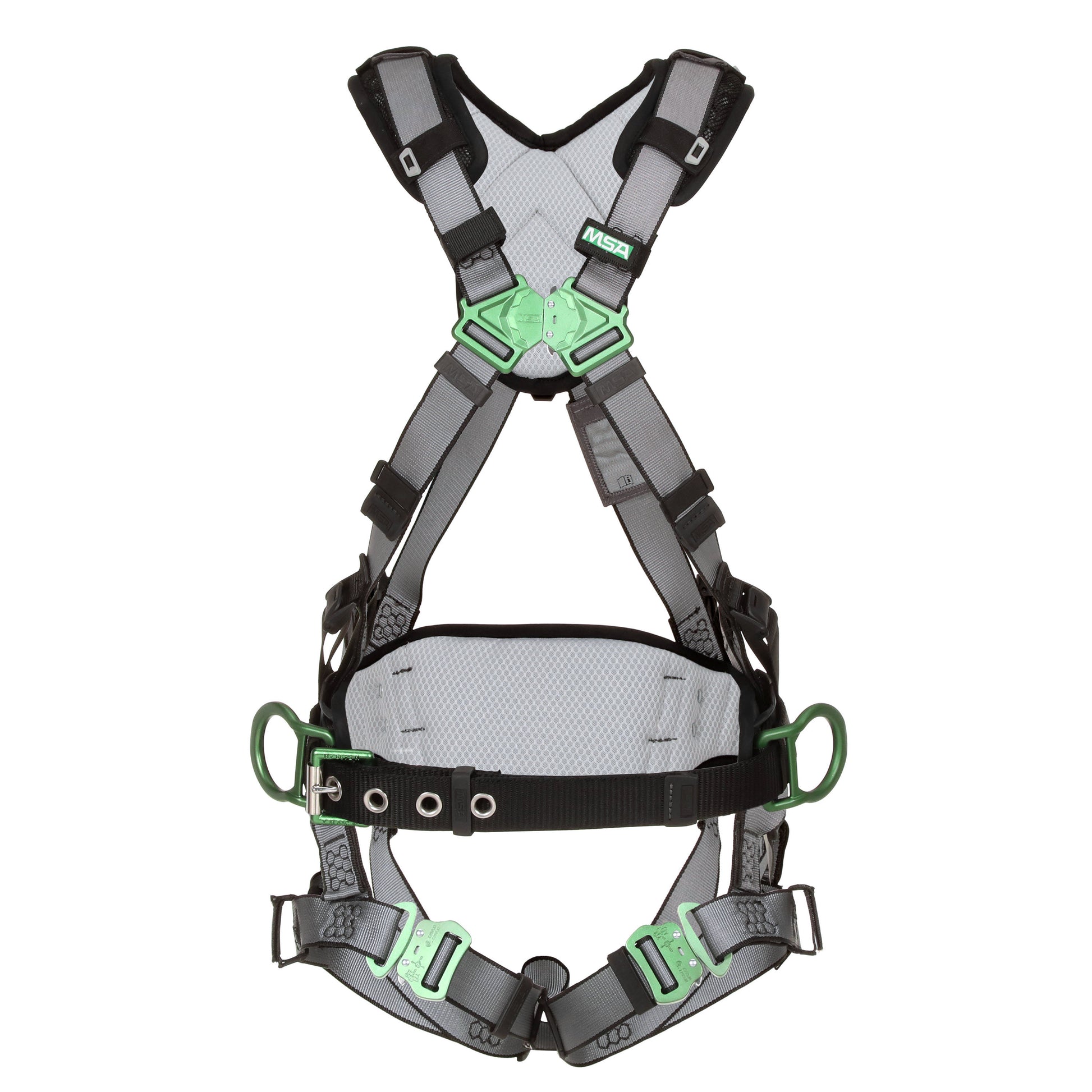 MSA V-FIT Construction Harness w/Back & Side D-Rings - Quick-Connect Leg Straps - Shoulder Padding - Extra Small - 10195133
