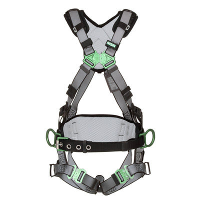 MSA V-FIT Construction Harness w/Back & Side D-Rings - Quick-Connect Leg Straps - Shoulder Padding - Extra Small - 10195133