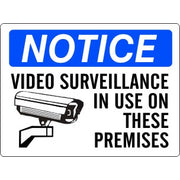 VIDEO SURVEILLANCE IN USE ON THESE PREMISES  WITH PICTO - NOTICE SIGN - VIDEO SURVEILLANCE IN USE ON THESE PREMISES  WITH PICTO - NOTICE SIGN, 14X20, Adhesive Vinyl