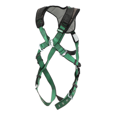 MSA V-FORM+ Harness w/Back & Front D-Rings - Tongue Buckle Leg Straps - Extra Small - 10206092