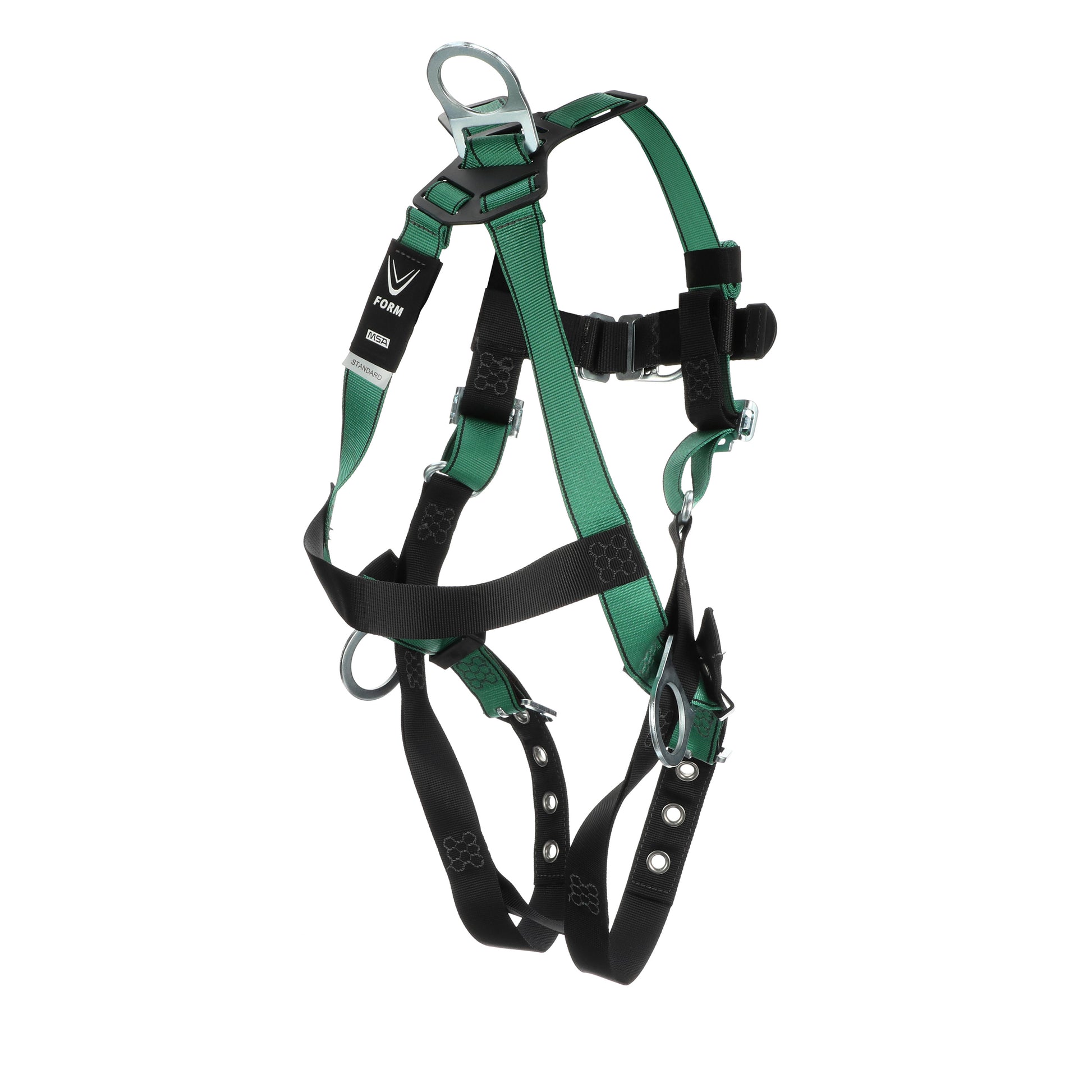 MSA V-FORM Harness w/Back, Front & Side D-Rings - Tongue Buckle Leg Straps - Standard - 10197207
