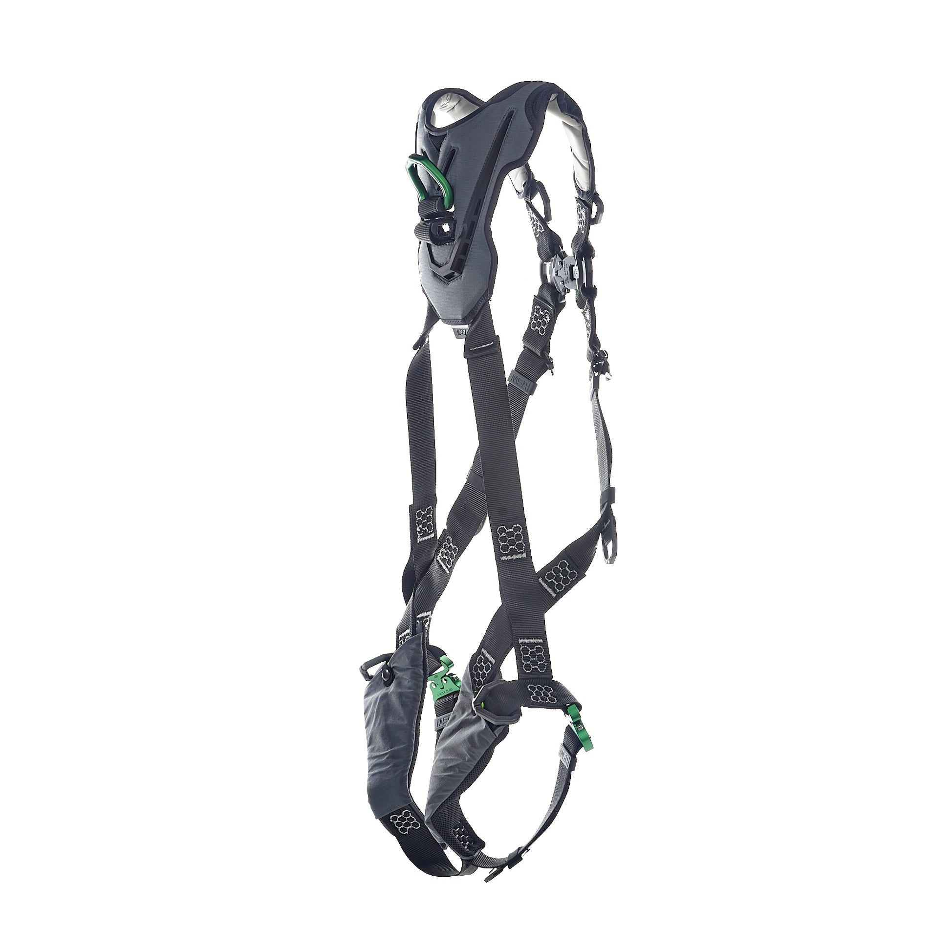 MSA V-FLEX Harness w/Back & Front D-Rings - Quick Connect Leg Straps - Extra Small - 10211316