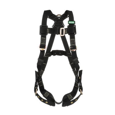 MSA Workman Arc Flash Vest-Style Harness w/Back D-Ring - Qwik-Fit leg straps - Standard (STD) - 10152652