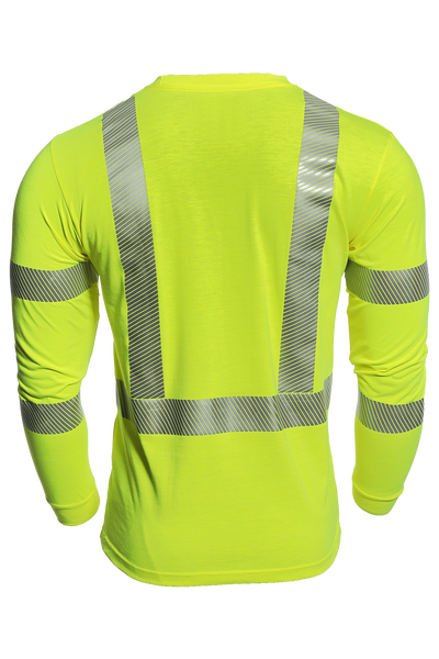 DRIFIRE Strongknit FR Long Sleeve Hi-Vis T-Shirt Class 3 - DF2-AX3-793LSP-HY