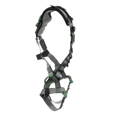 MSA V-FIT Harness w/Back, Front & Side D-Rings - Quick-Connect Leg Straps - Shoulder Padding - Extra Large - 10194865