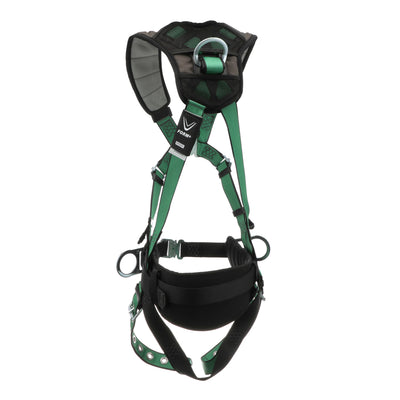 MSA V-FORM+ Construction Harness w/Back & Side D-Rings - Tongue Buckle Leg Straps - Shoulder Padding - Standard - 10206161