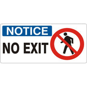 NO EXIT PERSON PICTO - NOTICE SIGN - NO EXIT PERSON PICTO - NOTICE SIGN, 7X17, Adhesive Vinyl