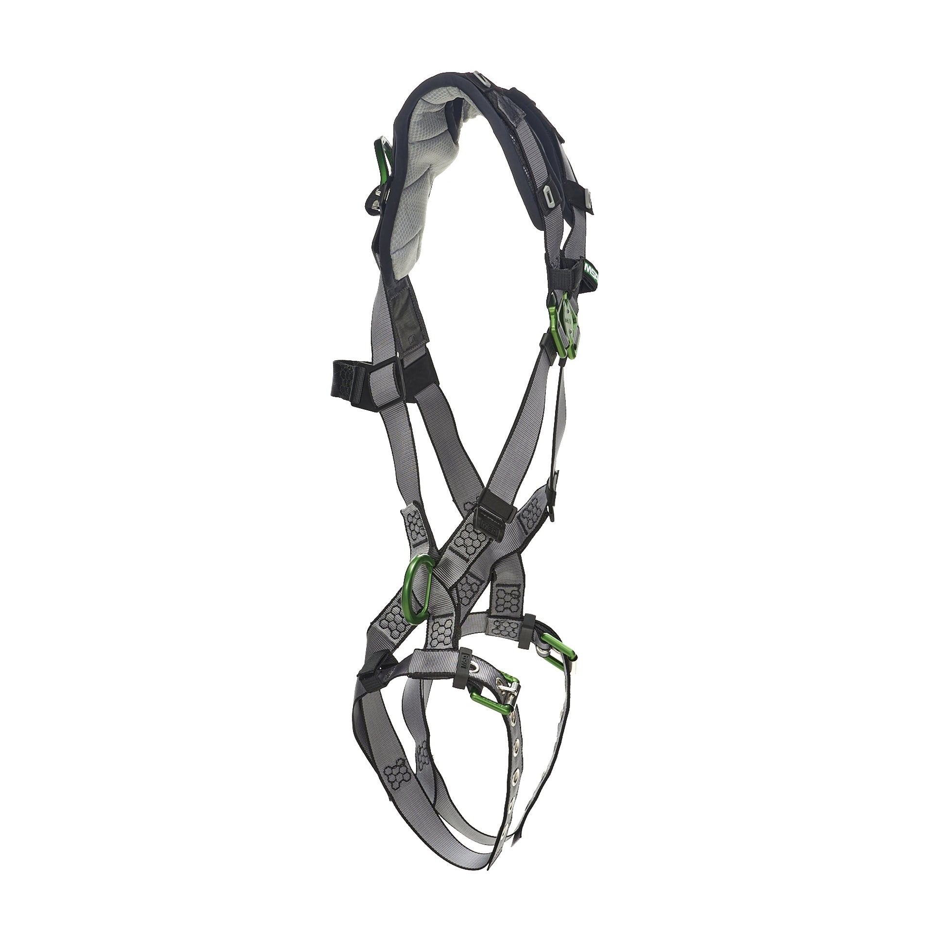 MSA V-FIT Harness w/Back & Side D-Rings - Tongue Buckle Leg Straps - Shoulder Padding - Standard - 10194909