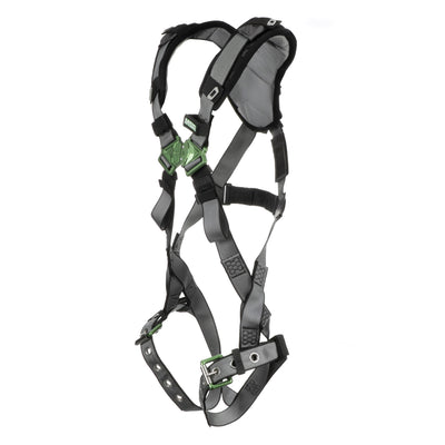 MSA V-FIT Harness w/Back D-Ring - Tongue Buckle Leg Straps - Shoulder Padding - Extra Large - 10194890