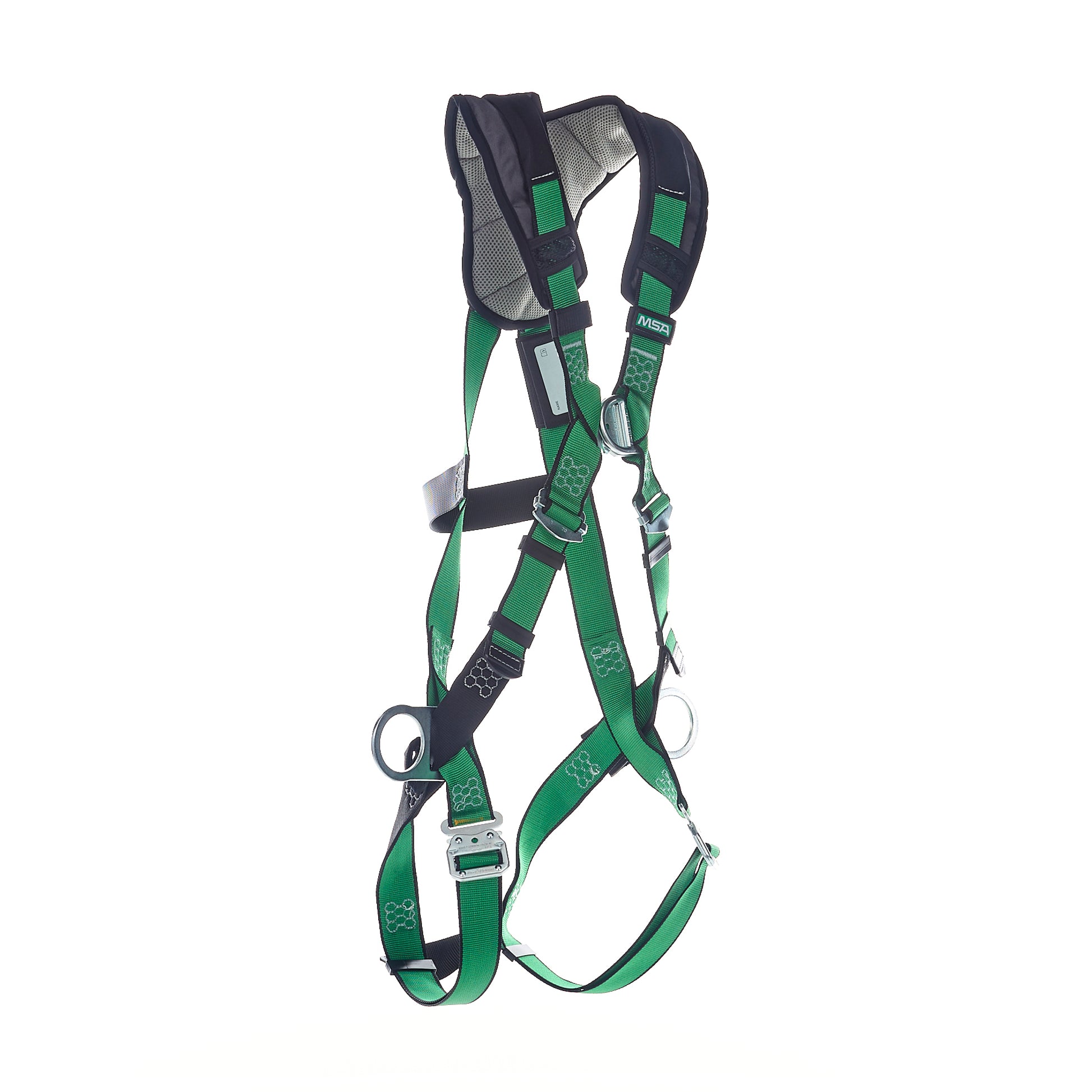 MSA V-FORM+ Harness w/Back, Front & Side D-Rings - Quick Connect Leg Straps - Super Extra Large - 10206147