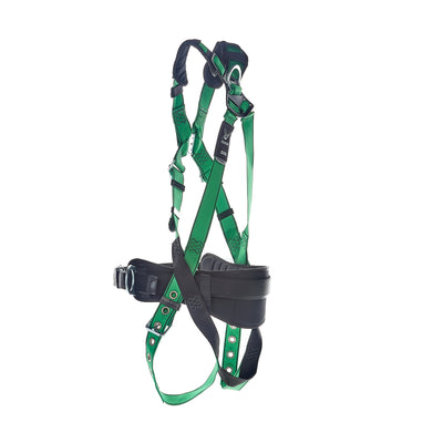 MSA V-FORM Construction Harness w/Back & Side D-Rings - Tongue Buckle Leg Straps Quick Connect Chest Buckle - Shoulder Padding - Standard - 10207734