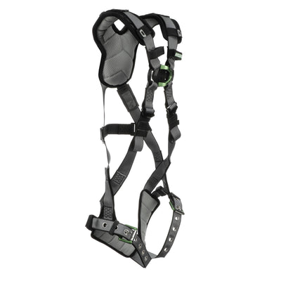 MSA V-FIT Harness w/Back & Front D-Rings - Tongue Buckle Leg Straps - Shoulder Padding - Super Extra Large - 10194895