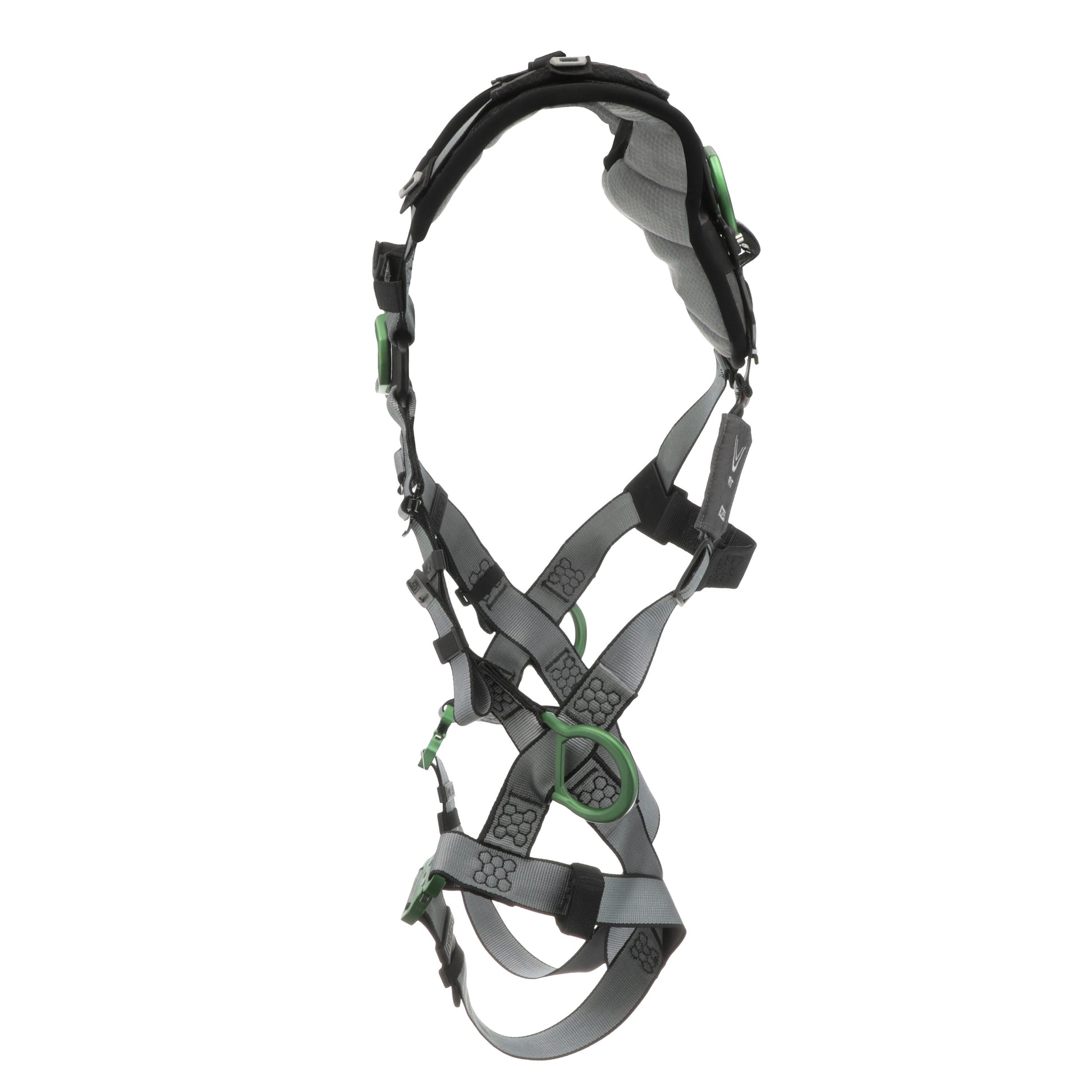 MSA V-FIT Harness w/Back, Front & Side D-Rings - Quick-Connect Leg Straps - Shoulder Padding - Extra Large - 10194865