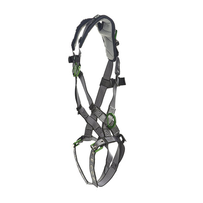 MSA V-FIT Harness w/Back & Side D-Rings - Tongue Buckle Leg Straps - Shoulder Padding - Super Extra Large - 10194931