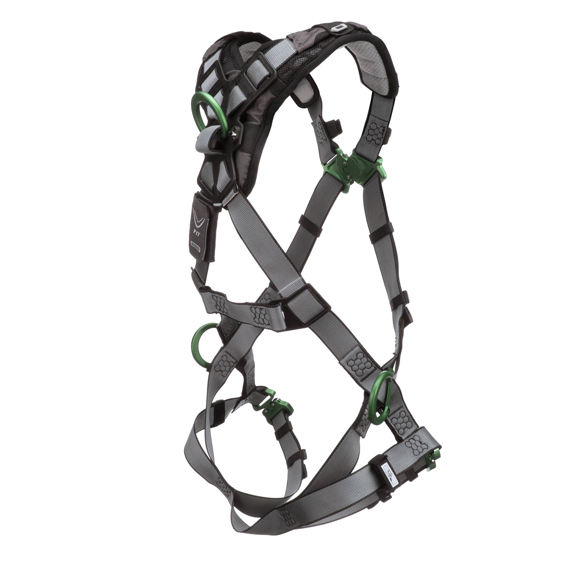 MSA V-FIT Harness w/Back & Side D-Rings - Quick-Connect Leg Straps - Shoulder Padding - Standard - 10194873