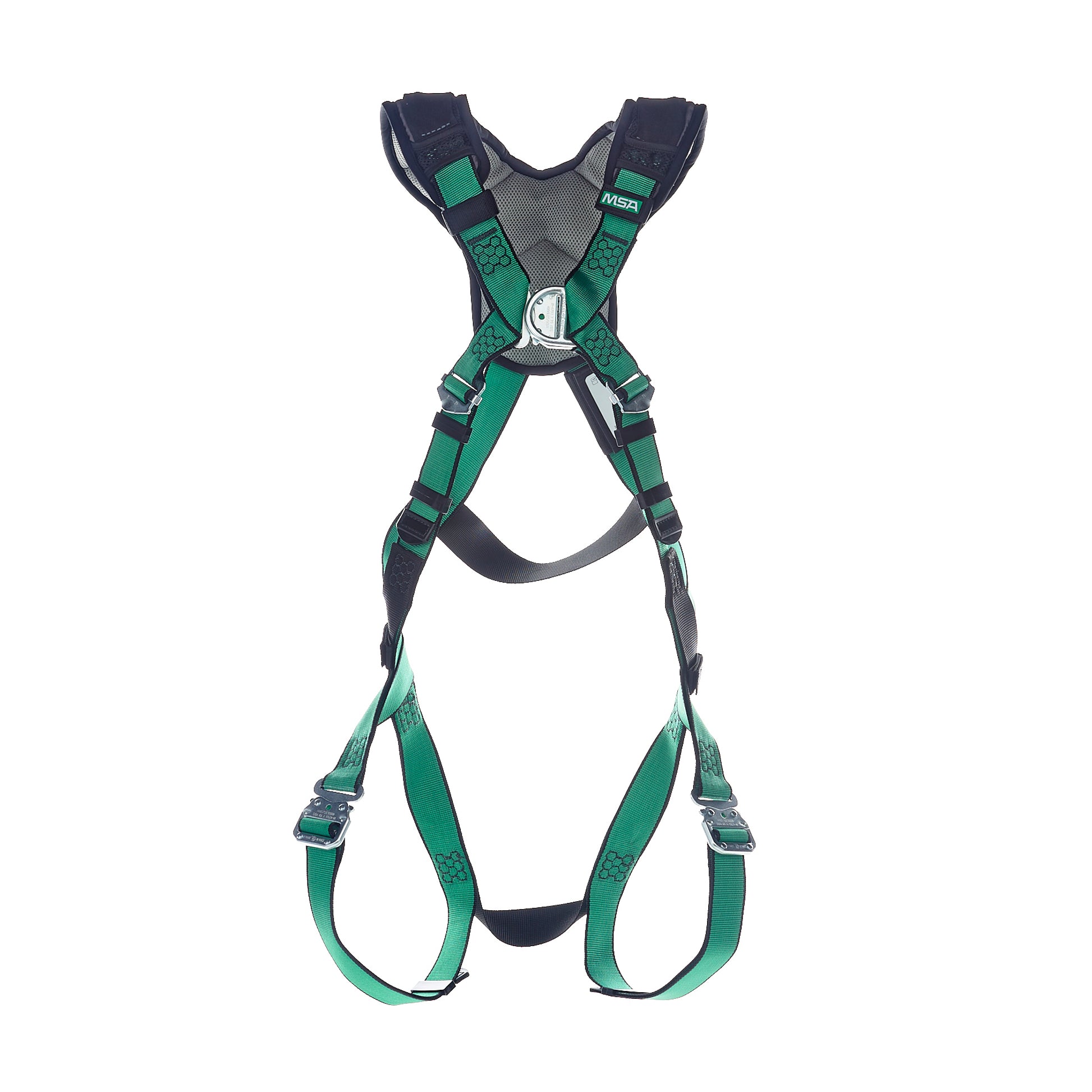 MSA V-FORM+ Harness w/Back & Front D-Rings - Quick Connect Leg Straps - Extra Small - 10206108