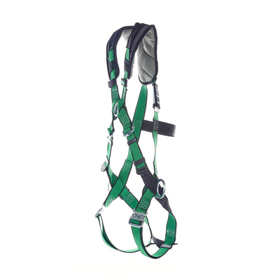 MSA V-FORM+ Harness w/Back, Front & Side D-Rings - Quick Connect Leg Straps - Super Extra Large - 10206147