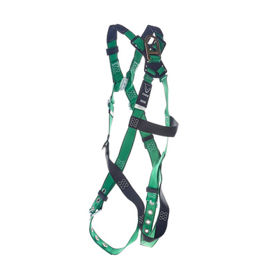 MSA V-FORM Harness w/Back & Front D-Rings - Tongue Buckle Leg Straps Quick Connect Chest Buckle - Extra Small - 10206065