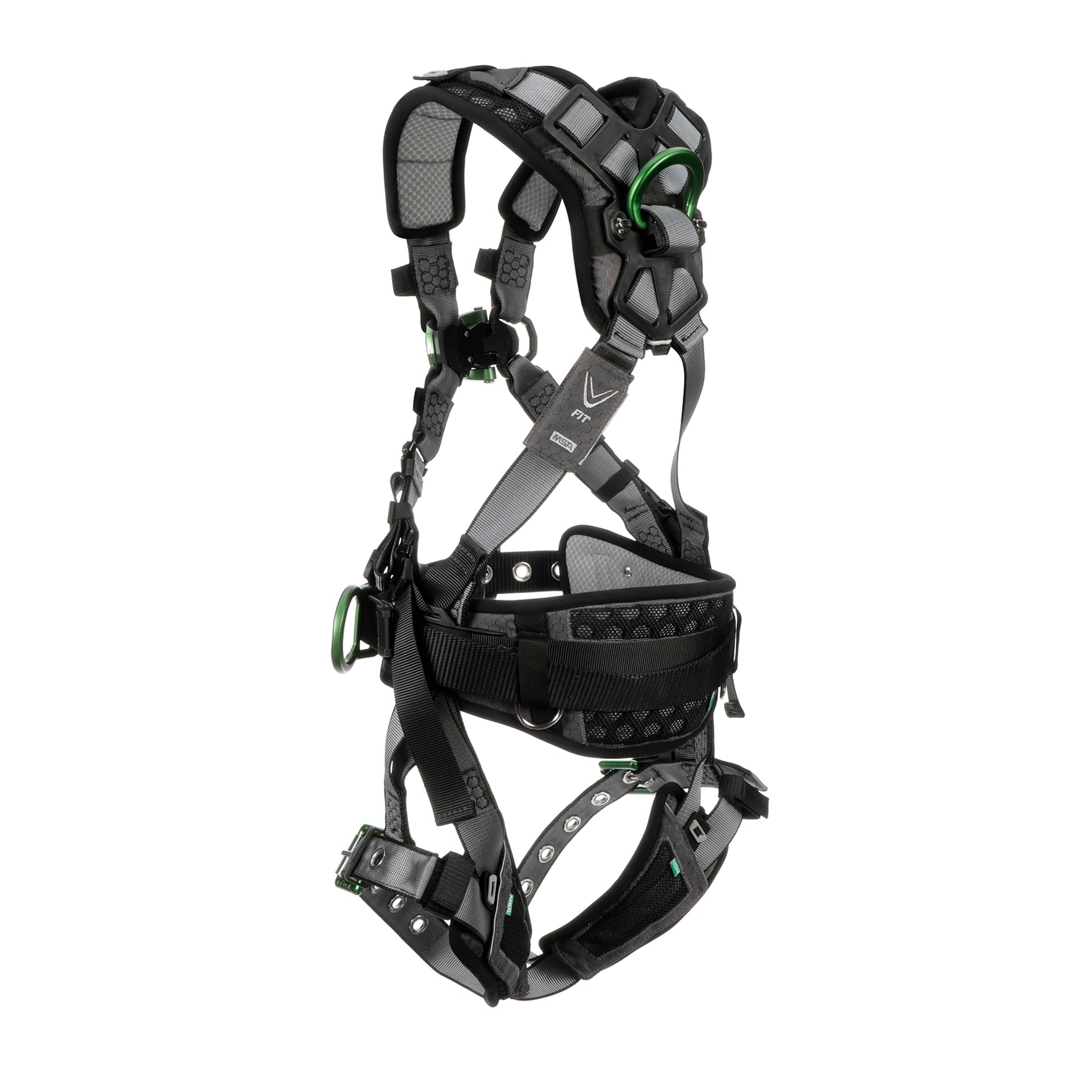 MSA V-FIT Construction Harness w/Back & Side D-Rings - Tongue Buckle Leg Straps - Shoulder & Leg Padding - Standard - 10195181