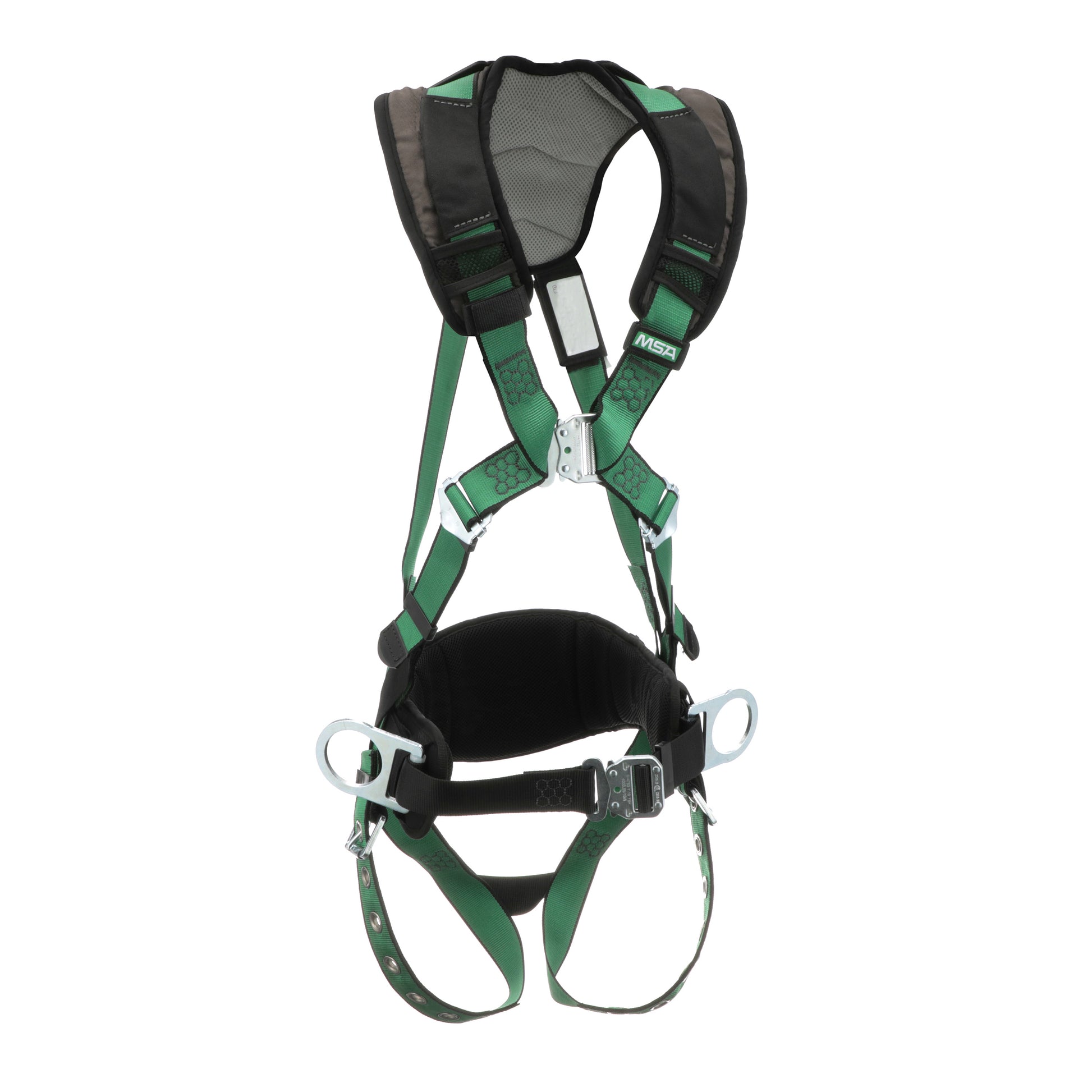 MSA V-FORM+ Construction Harness w/Back & Side D-Rings - Tongue Buckle Leg Straps - Shoulder Padding - Super Extra Large - 10206163