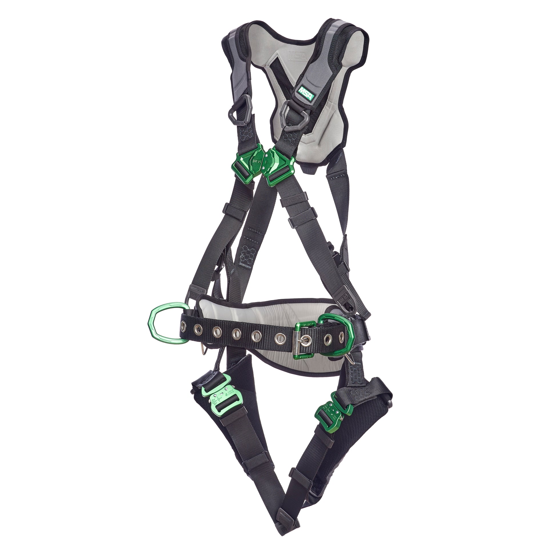 MSA V-FLEX Construction Harness w/Back & Side D-Rings - Quick Connect Leg Straps - Extra Large - 10211326